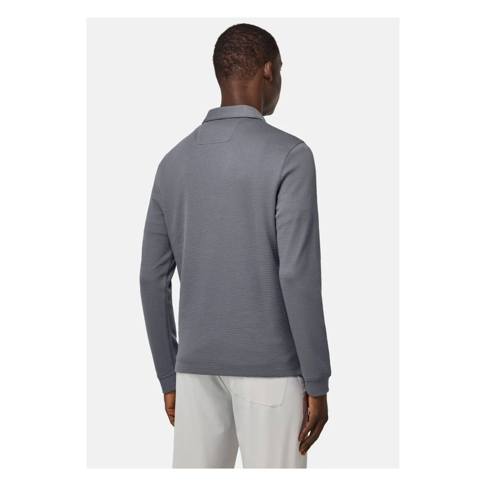 Boggi Milano B Tech Half-Zip Sweatshirt in een katoenmix Gray Heren