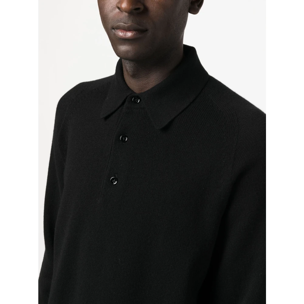Tom Ford Luxe Cashmere Polo Shirt Black Heren