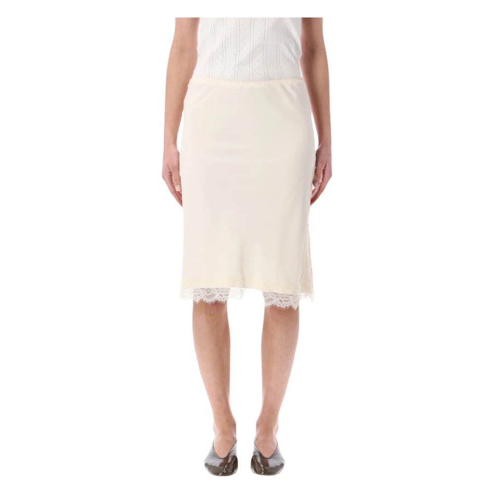 Róhe Women's Beige Silk Blend Lace Skirt - Underpants - Xs - Underwear