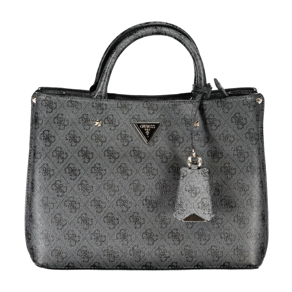 Guess Zwarte Polyethyleen Schoudertas met Meerdere Compartimenten Black Dames