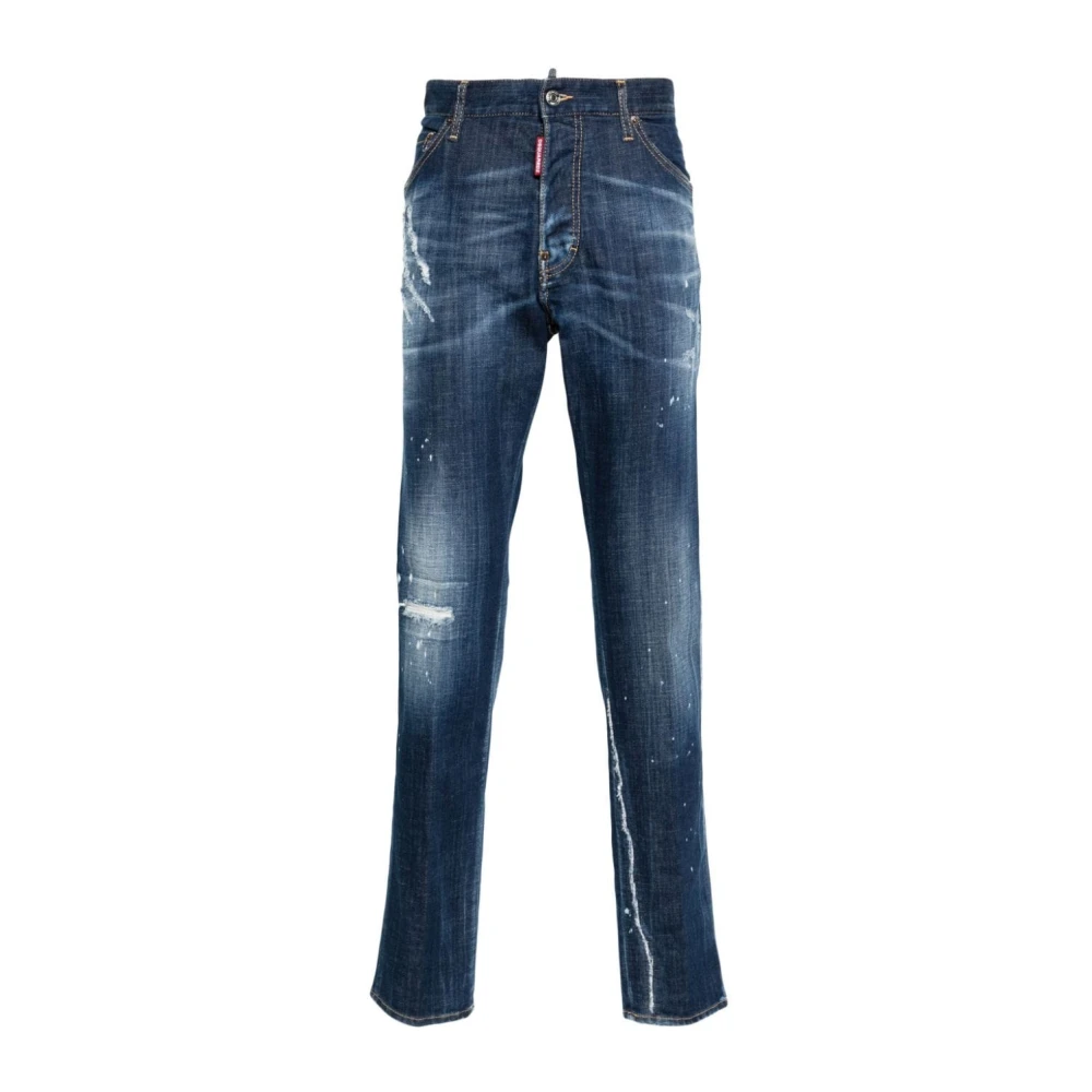 Dsquared2 Men's Blue Slim-Fit Jeans,, Stylish Trousers Large