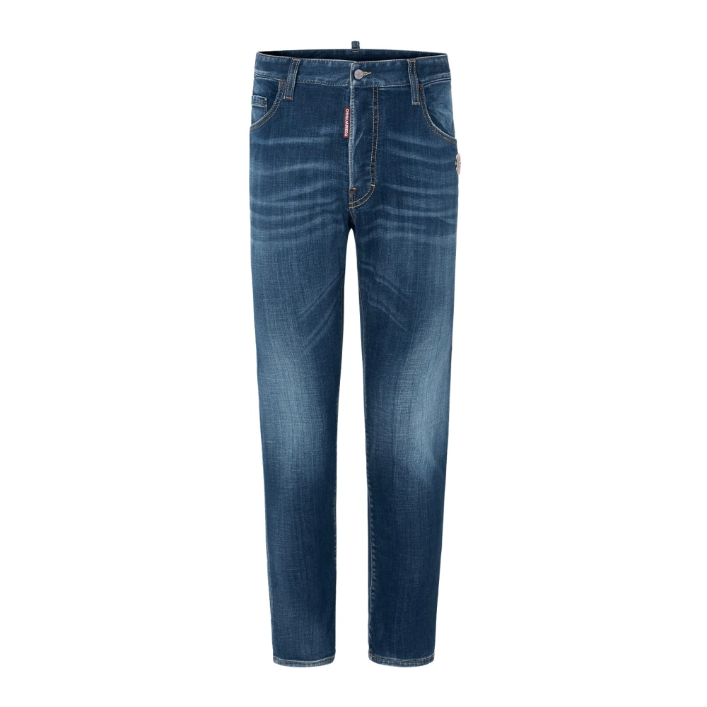 Dsquared2 Blauwe Gewassen Denim Jeans Blue Heren