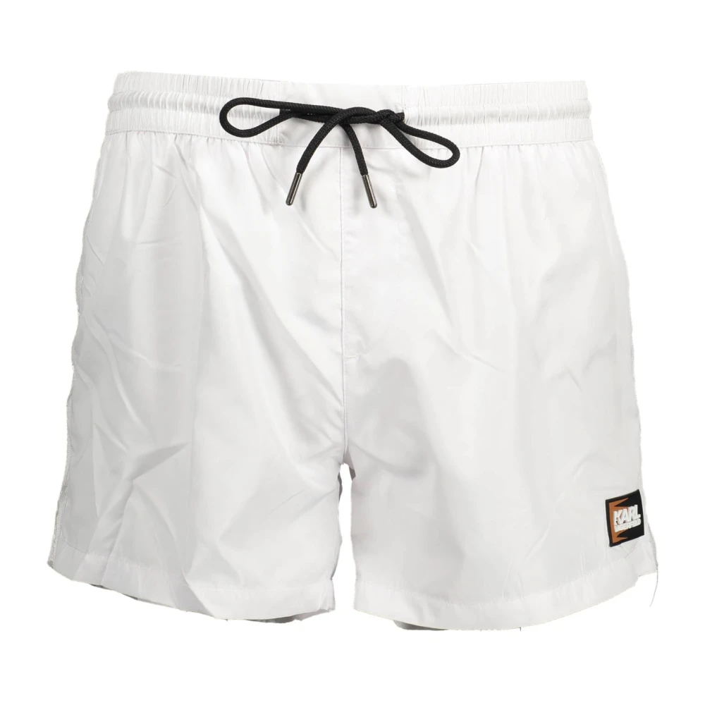 Karl Lagerfeld Men's White Beachwear Costume Bottom Part