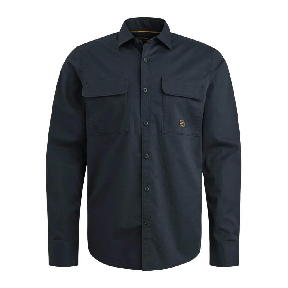 PME Legend Casual Twill Stretch Overhemd Lange Mouw Black Heren