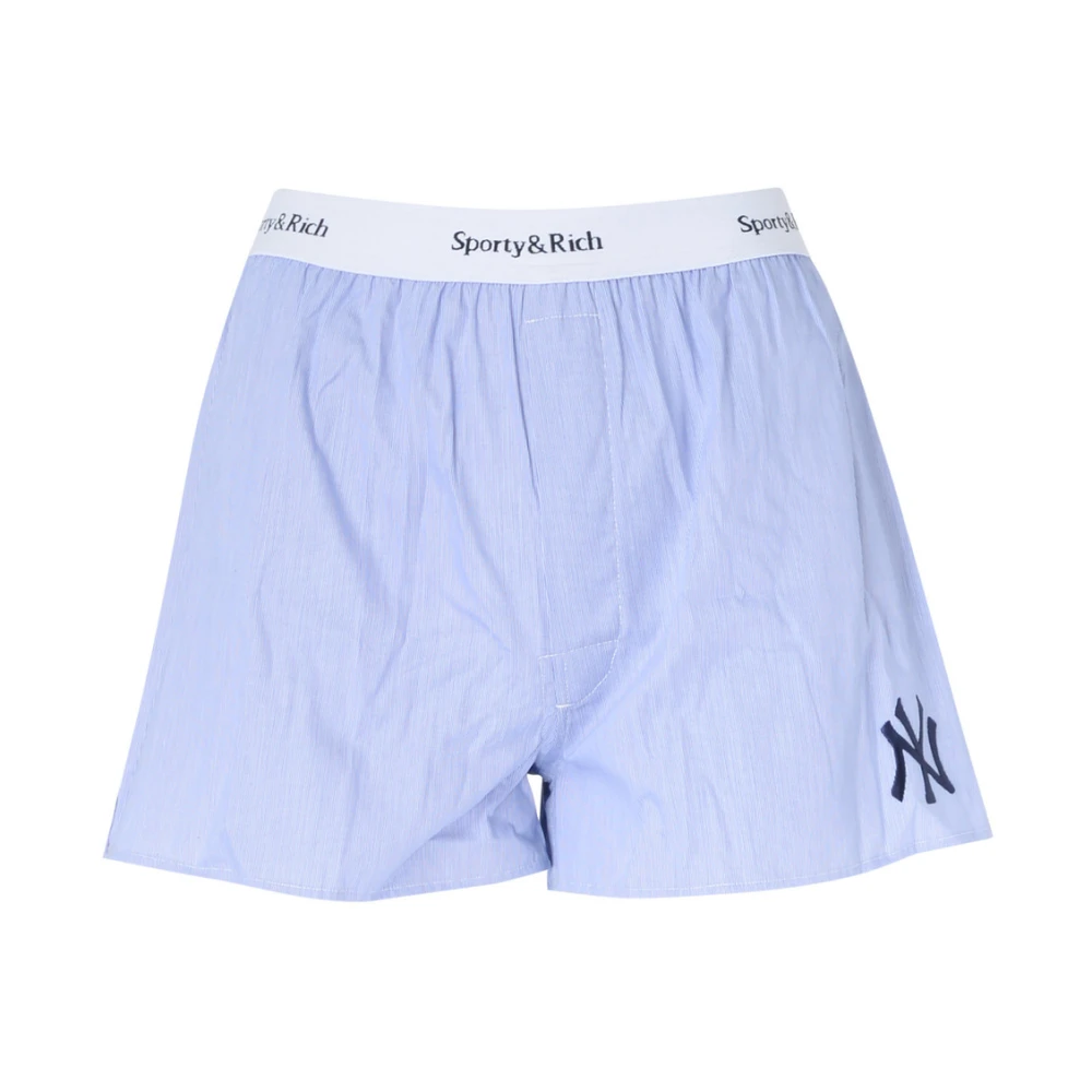 Sporty & Rich Serif Boxer Shorts Blue Dames