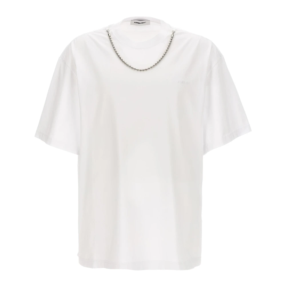 Ambush Men's White T-Shirts, M, Casual Cotton Tee Shirt