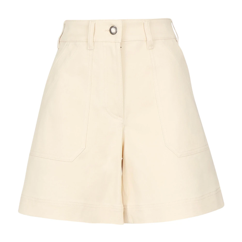 Moncler Beige Shorts för en stilren look Beige, Dam