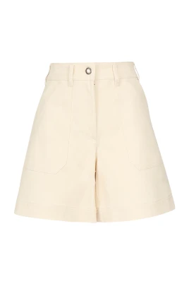 Beige Casual Shorts