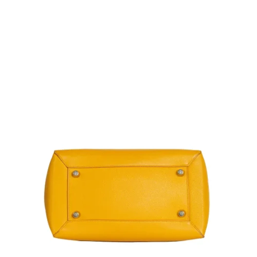 Celine Vintage Pre-owned Leather celine-bags Yellow Dames