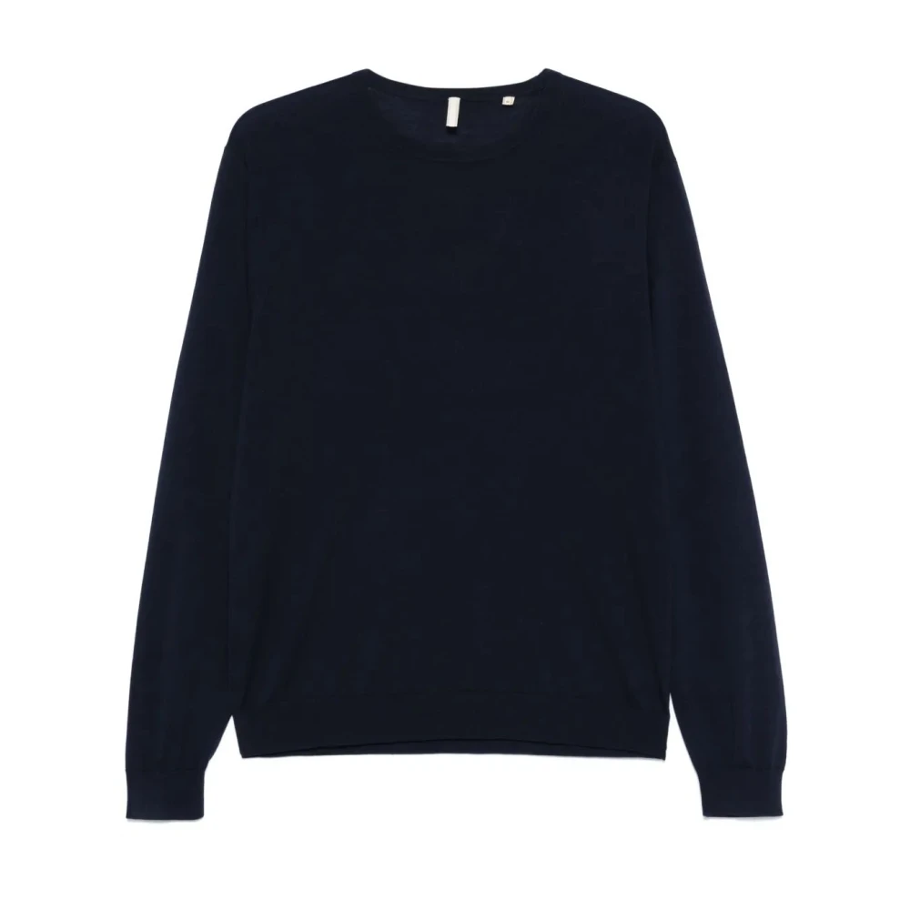 Sunflower Merino Crew Sweater Blue Heren