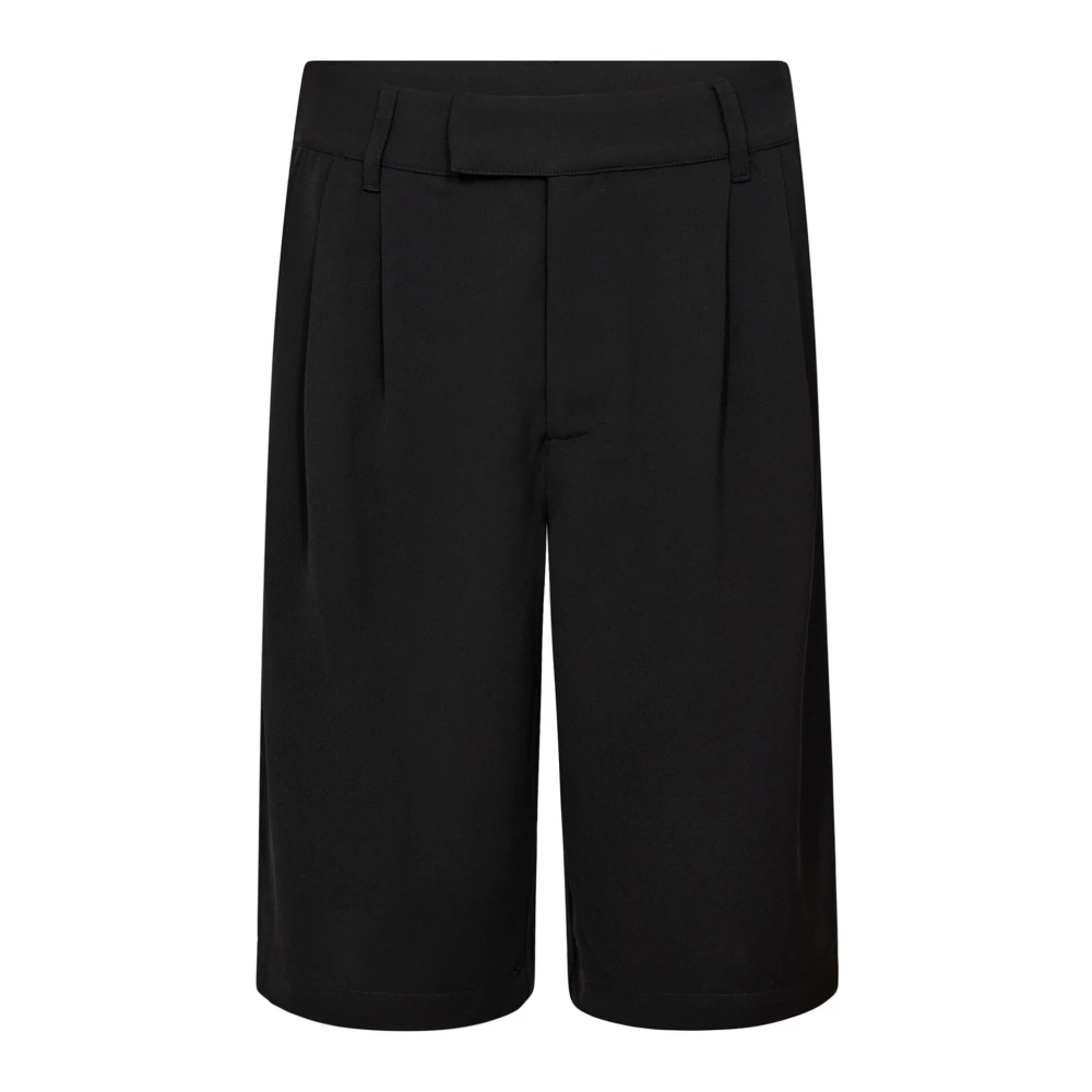 Co'Couture Plooi Bermuda Shorts Zwart Black Dames