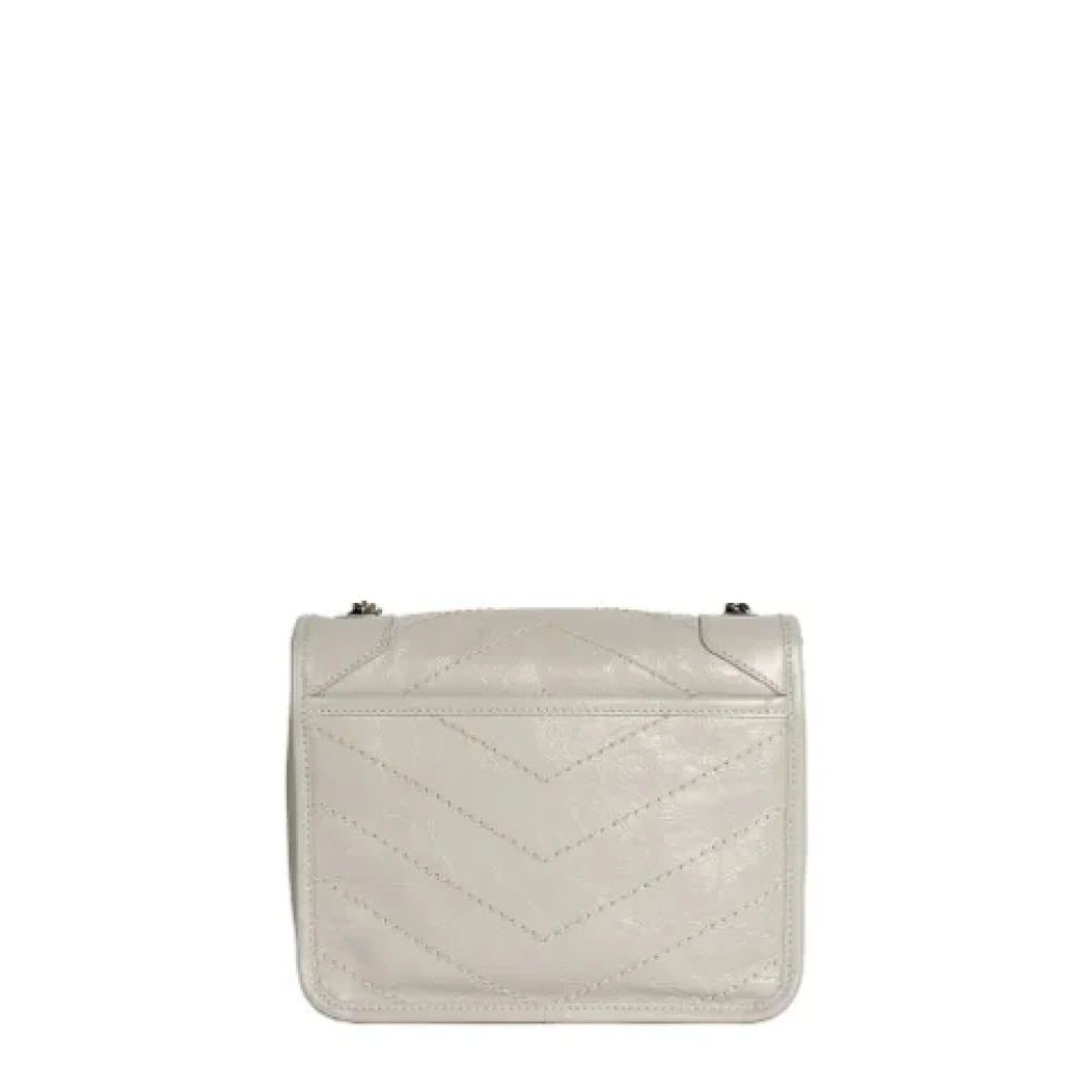 Yves Saint Laurent Vintage Pre-owned Leather shoulder-bags Gray Dames