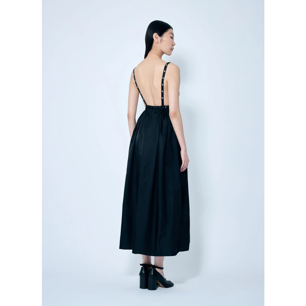 Ganni Nylon Strap Jurk met Gespversiering Black Dames