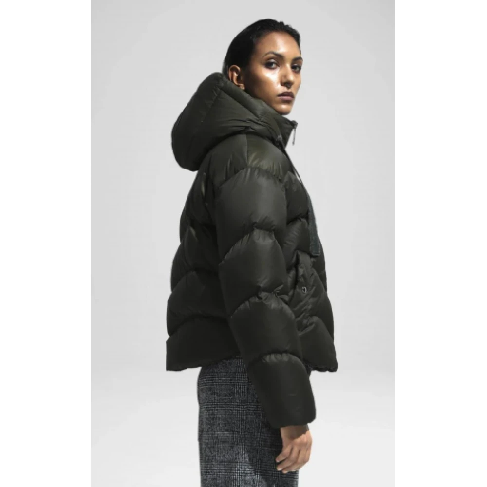 Khrisjoy Luxe Winter Donsjas Groen Black Dames