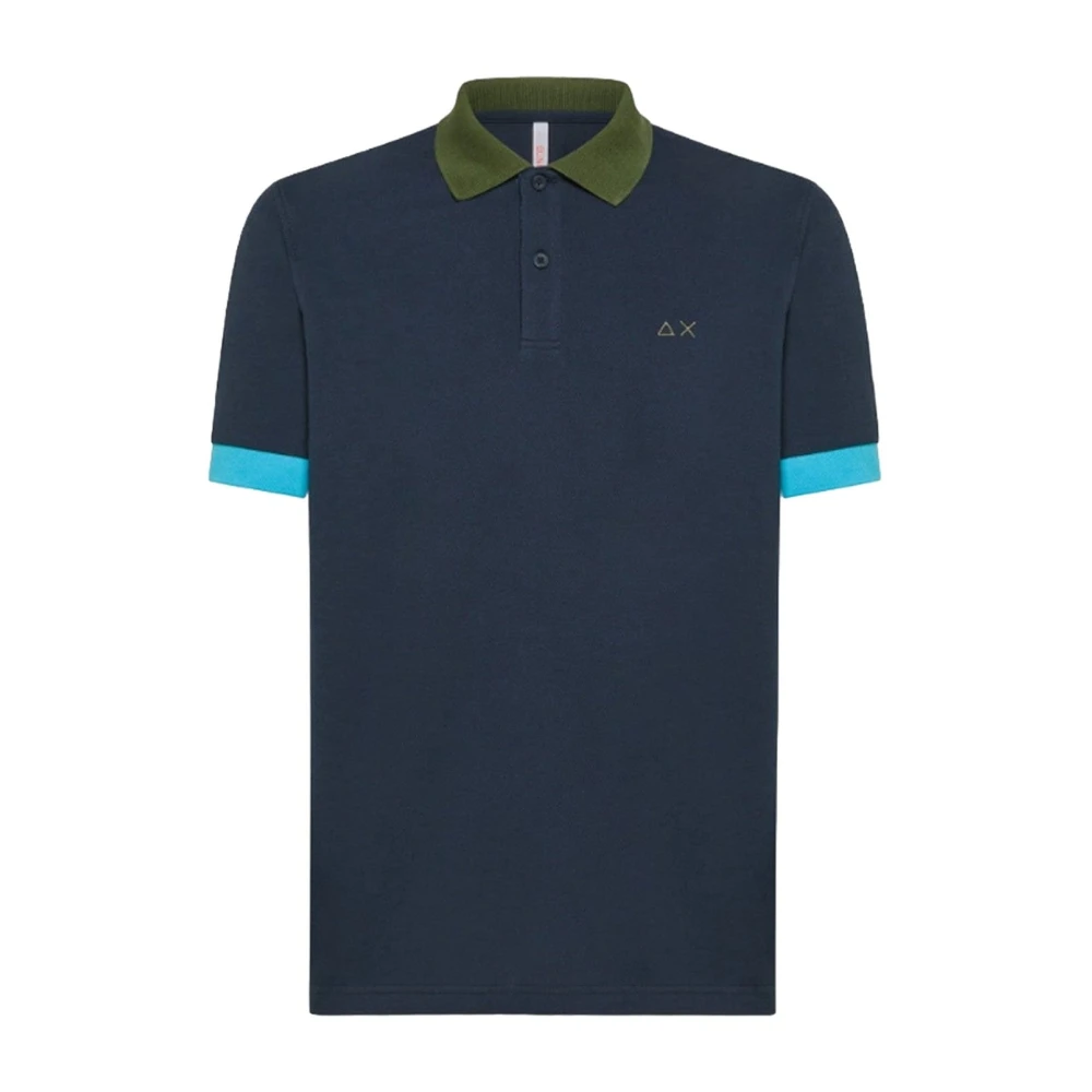 Sun68 Polo Shirts Blue Heren