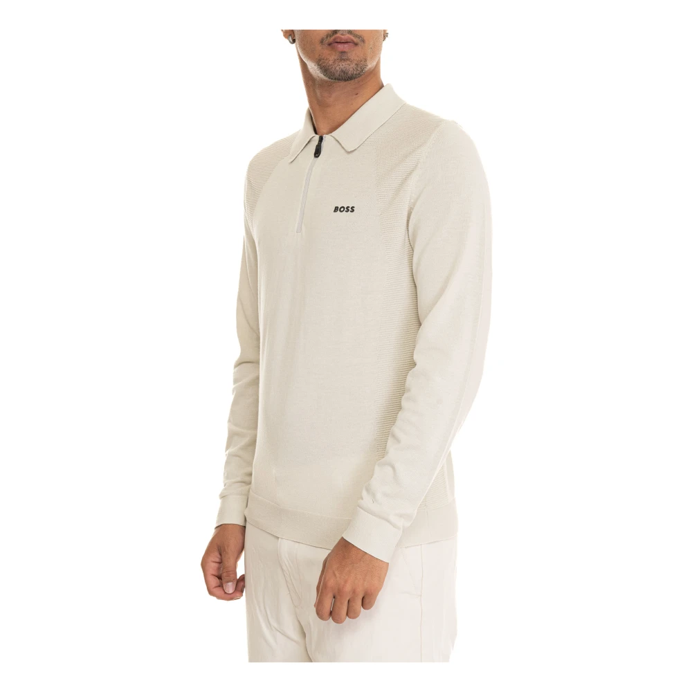 Boss Klassieke Polo Shirt voor dagelijkse stijl Beige Heren