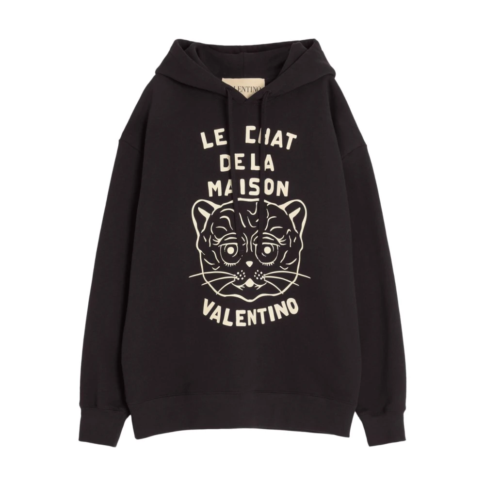 Valentino Garavani Black Slouchy Hooded Jumper - Male - Hoodies - L - Sweatshirts & Hoodies