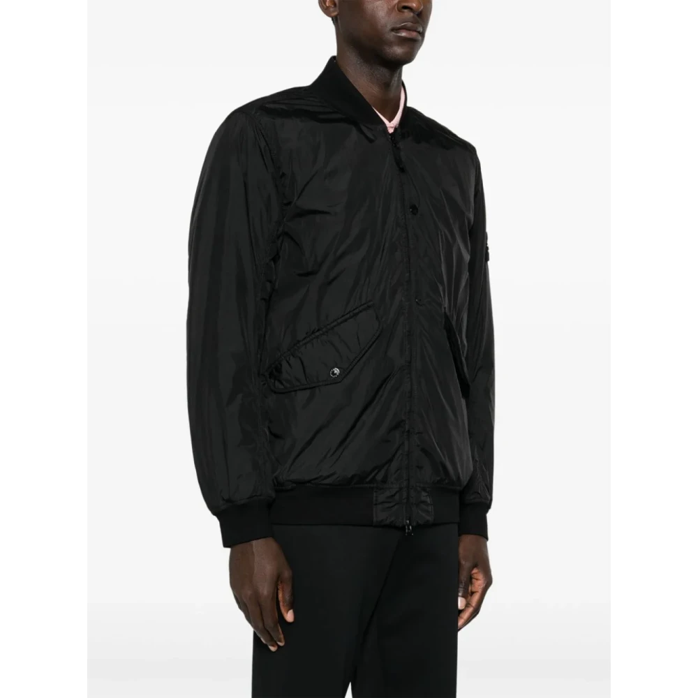 Stone Island Pufferjas met Compass Logo Black Heren