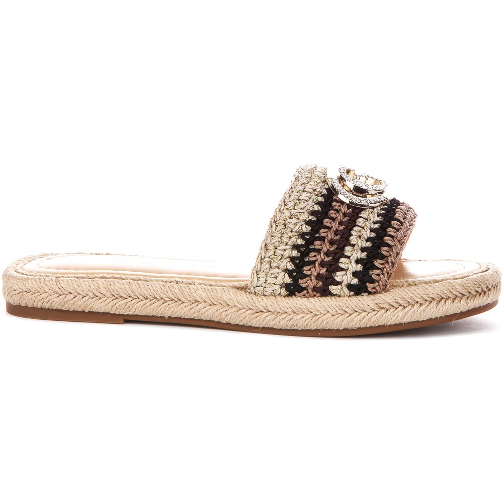Guess Women's Black Sliders, 7 Uk, Kaylis Logo Sandals