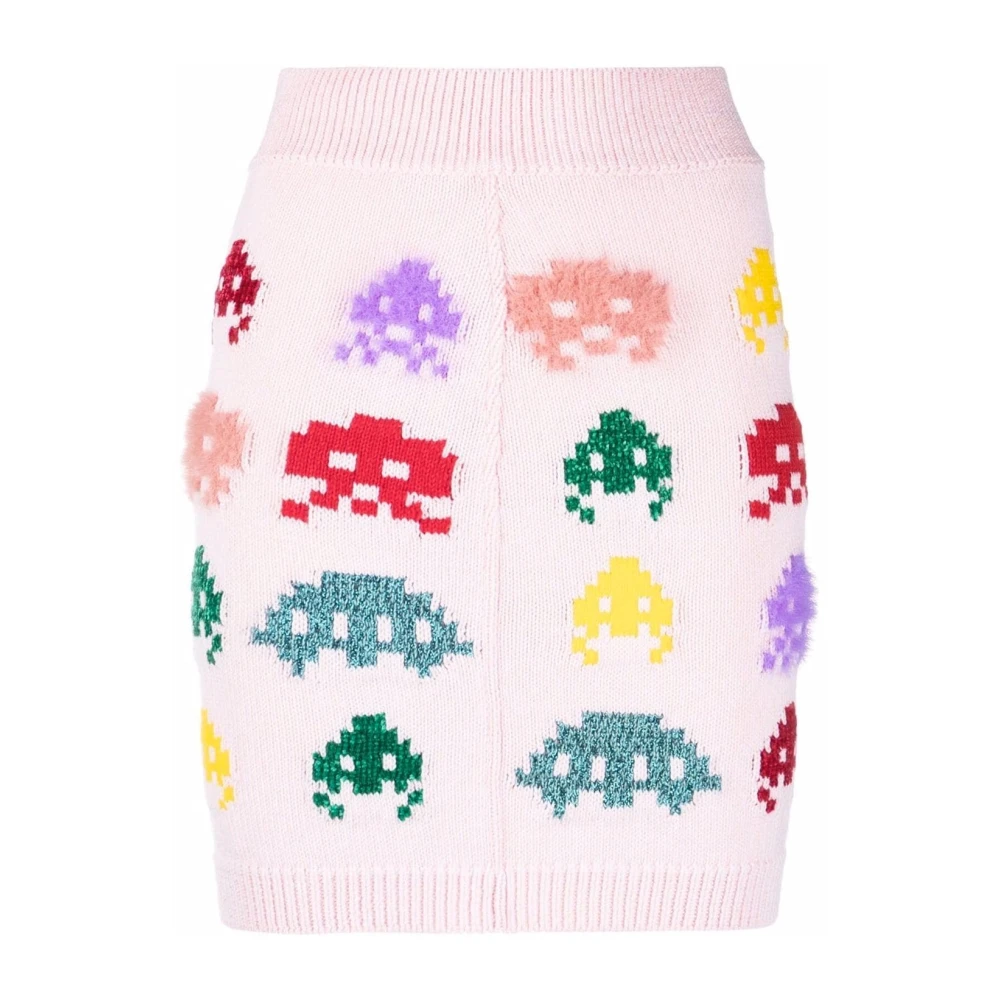 Stella Mccartney Gamer Gebreide Rok met Gaming Symbolen Pink Dames