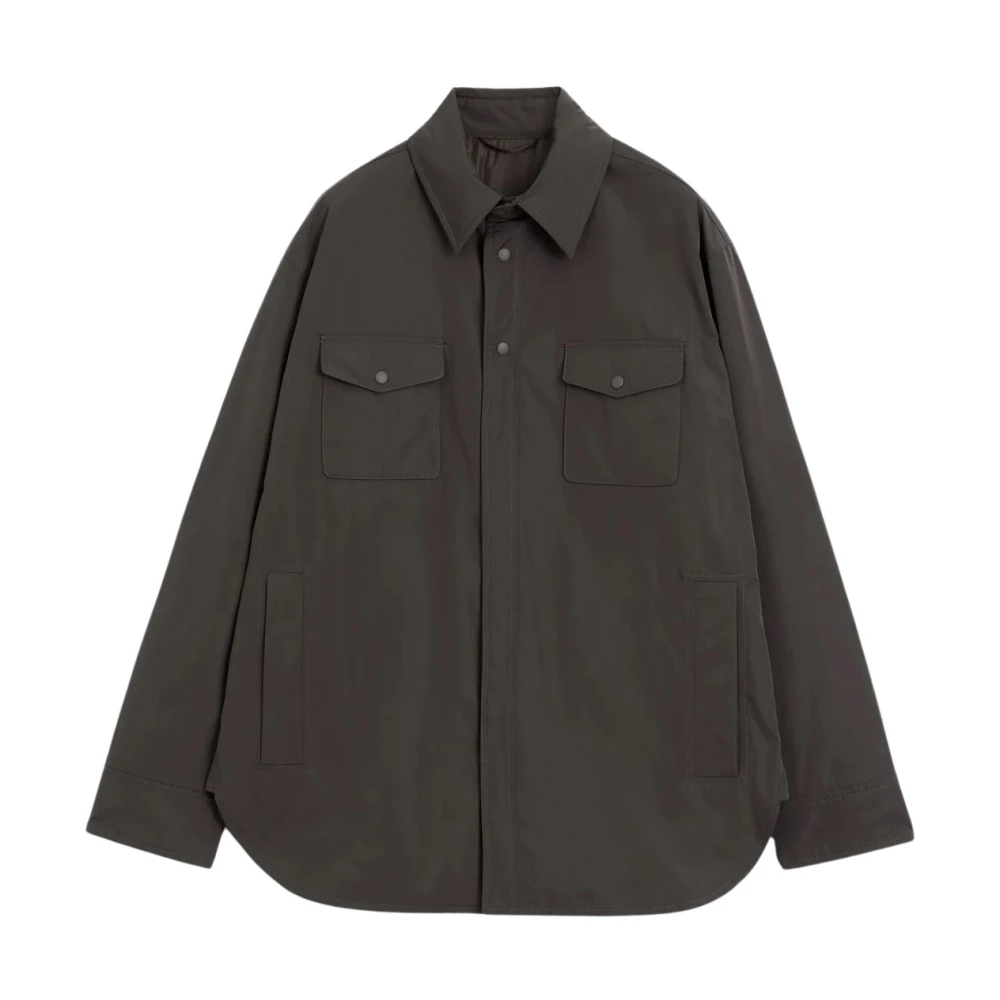 Aspesi Gewatteerd taffeta overshirt met Thermore Green Dames