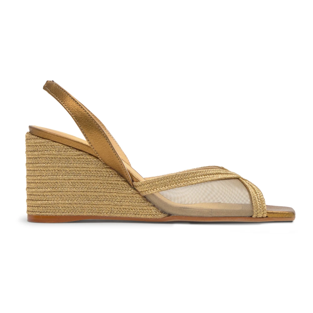 Castañer Women's Yellow Betty Slingback Sandal, Wedges, 4 Uk, Shoes