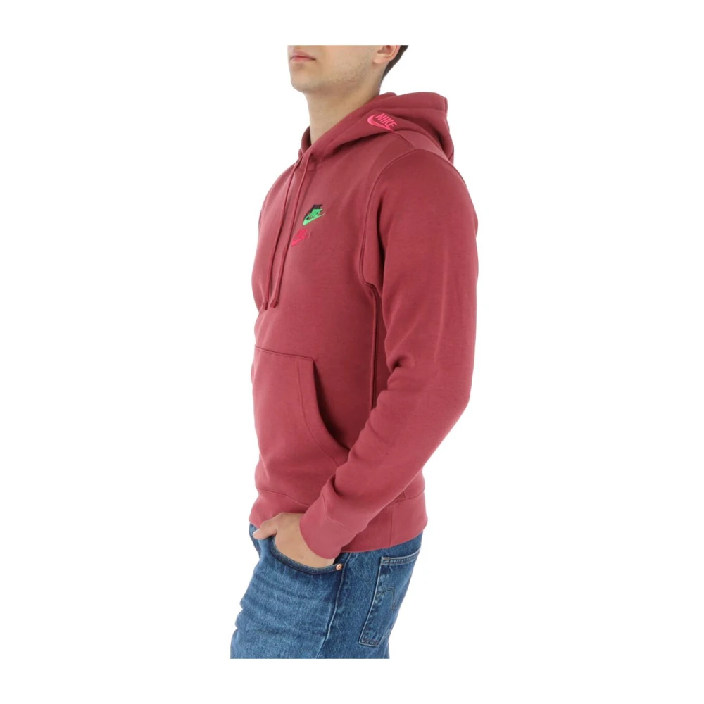 Nike Roze Print Pullover Hoodie Pink Heren