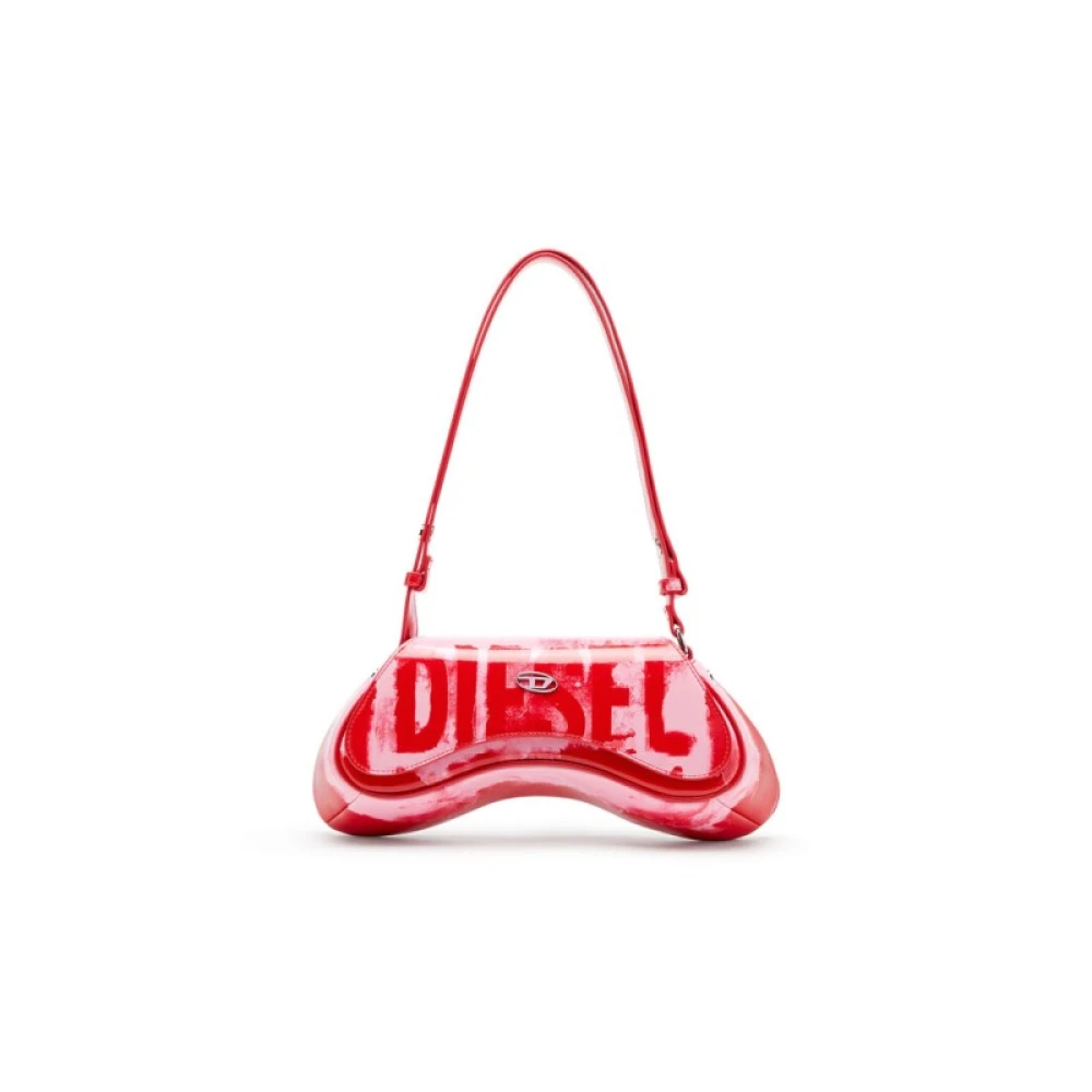 Diesel Play Crossbody Tas met Logo Red Dames
