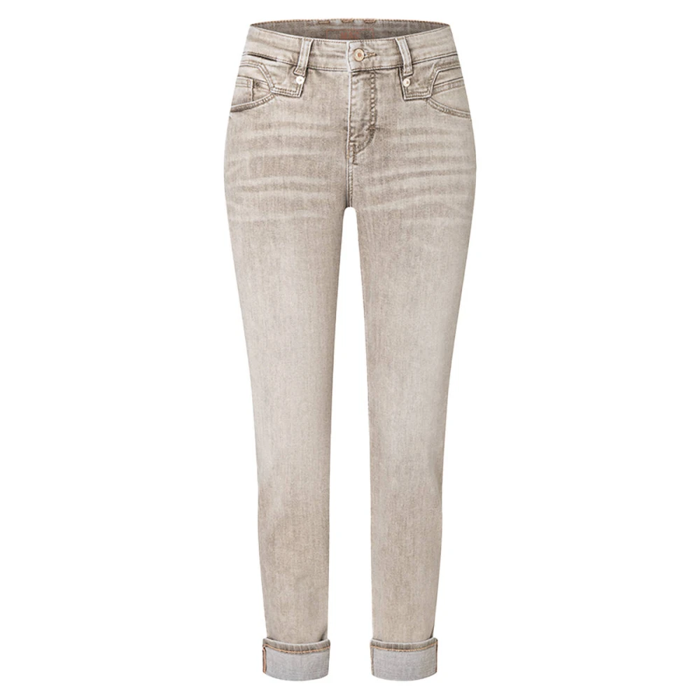 MAC Rijke Slim Authentiek Denim Jeans Beige Dames