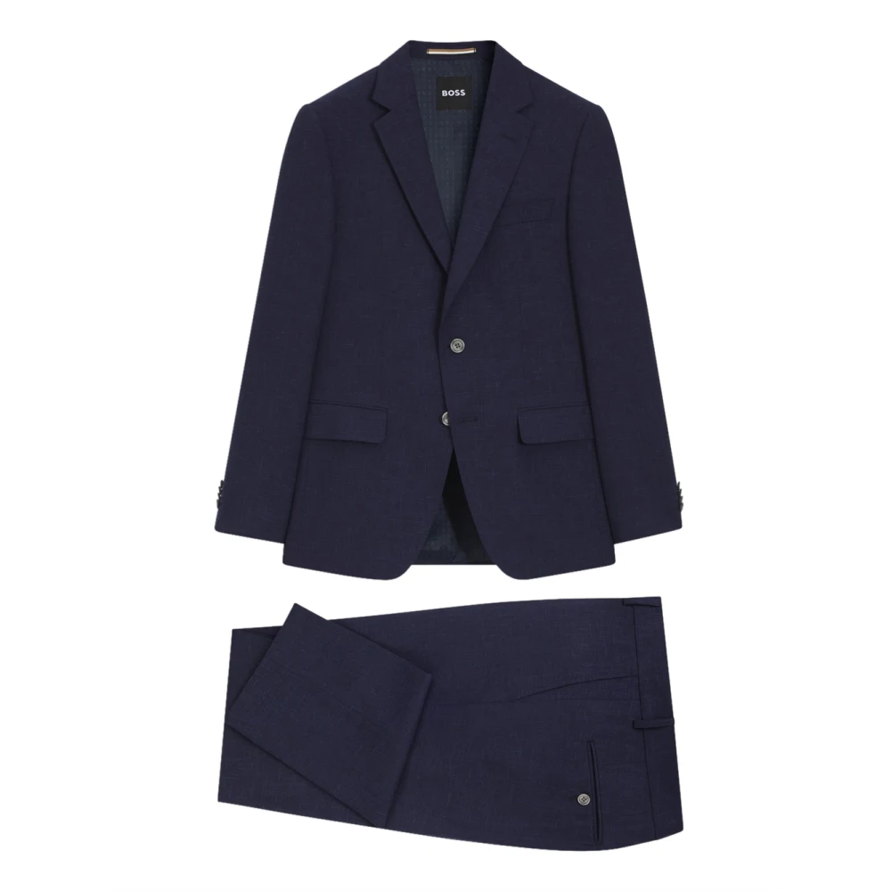 Boss Single Breasted Suit - Male - Single Breasted Suits - Blue - Xl - Suits