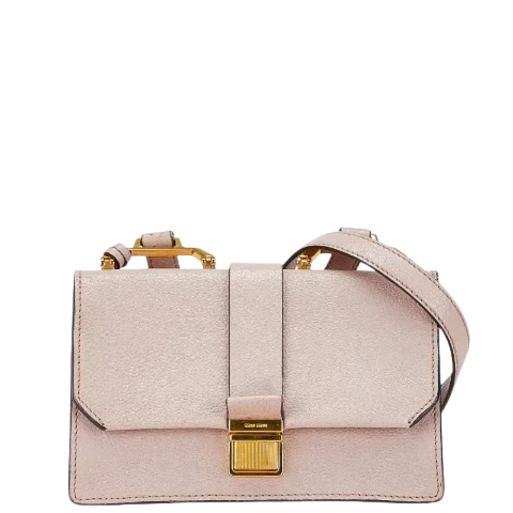 Miu Pre-owned Leather shoulder-bags Pink Dames