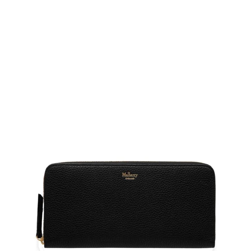 Mulberry Zip Around Wallet Svart Dam