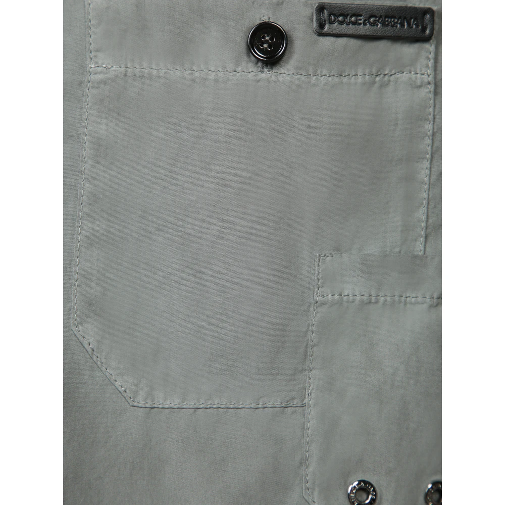 Dolce & Gabbana Grijze Overhemd Modern Ontwerp Gray Heren