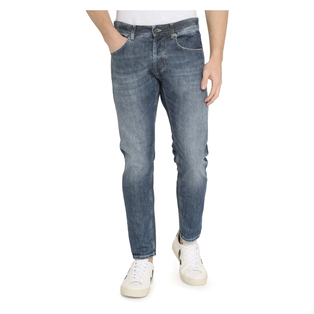 Dondup Wortel-Fit Jeans met Metalen Knopen Blue Heren