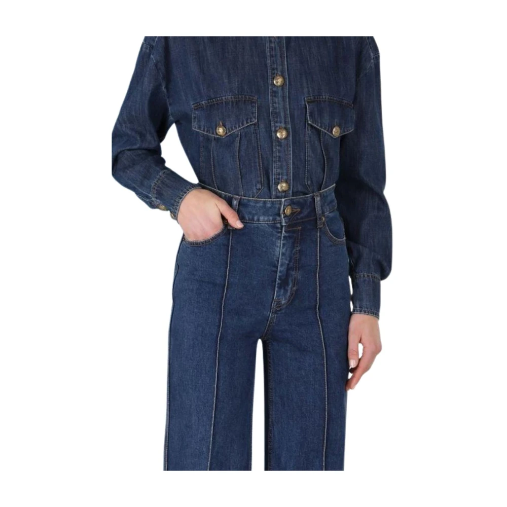 Zimmermann Wijde Flared Denim Jeans Blue Dames