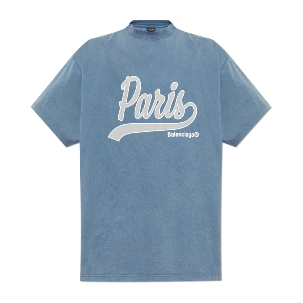Balenciaga T-shirt met print Blue Heren