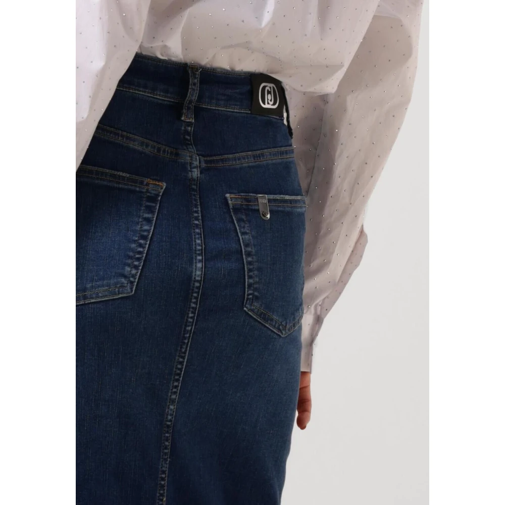 Liu Jo Denim Maxi Rok Blue Dames