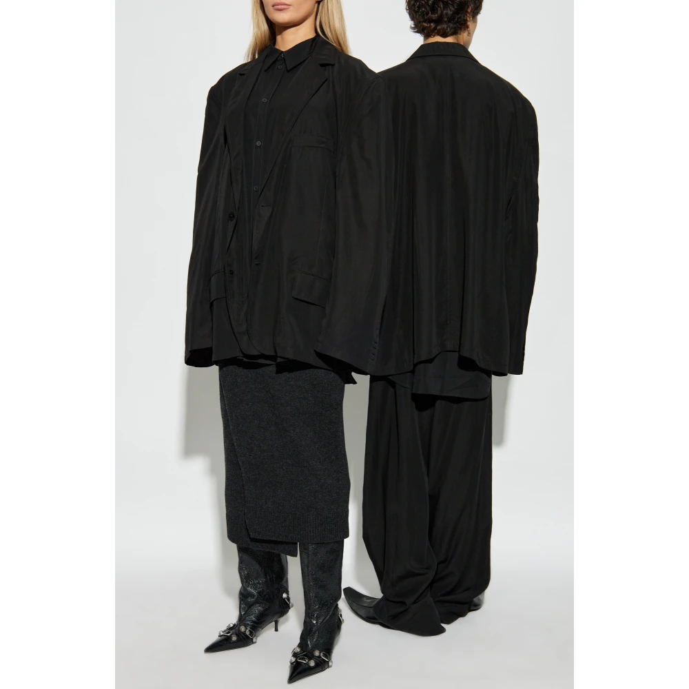 Balenciaga Blazer in Oversized Stijl Black Unisex