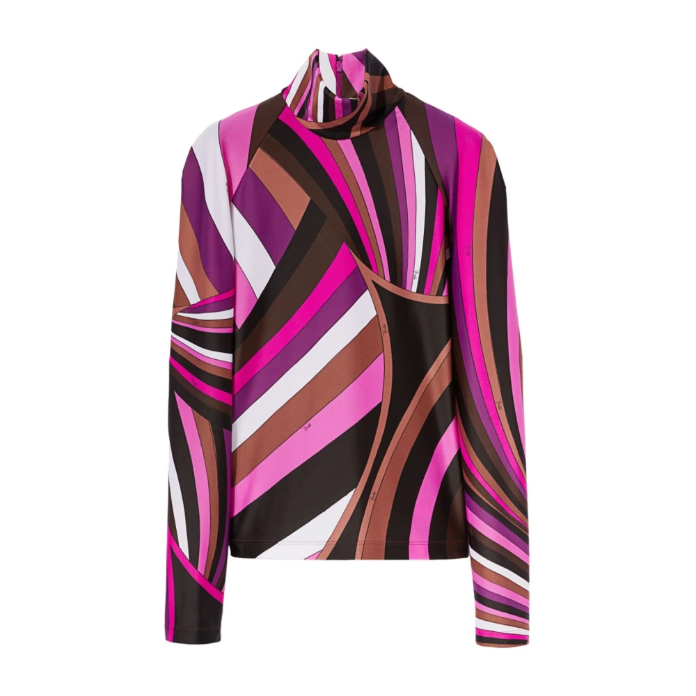 EMILIO PUCCI Grafische Print Fuchsia Sweater Pink Dames