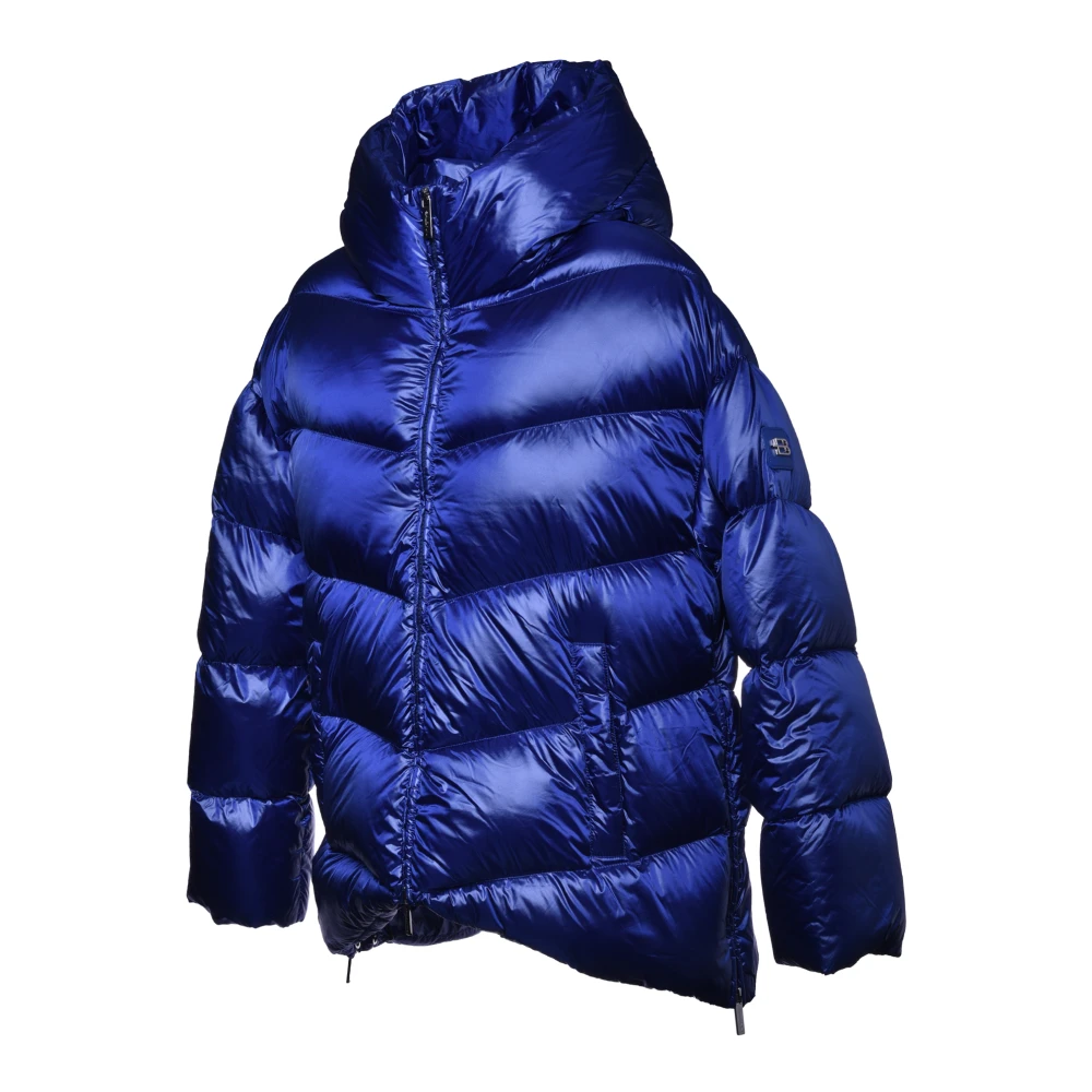 Baldinini Down jacket in blue nylon Blue Dames