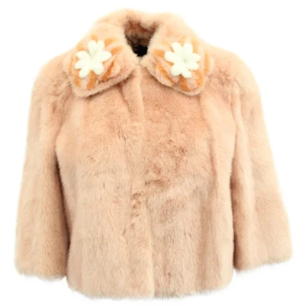 Fendi Vintage Pre-owned Fur outerwear Pink Dames