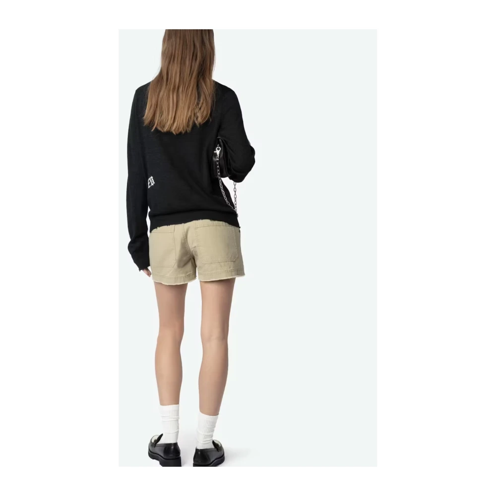 Zadig & Voltaire Call Me Baby Merino Wol Trui Black Dames