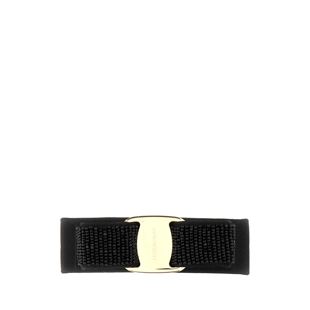 Salvatore Ferragamo Stoffen Haarklem in Zwart Black Dames