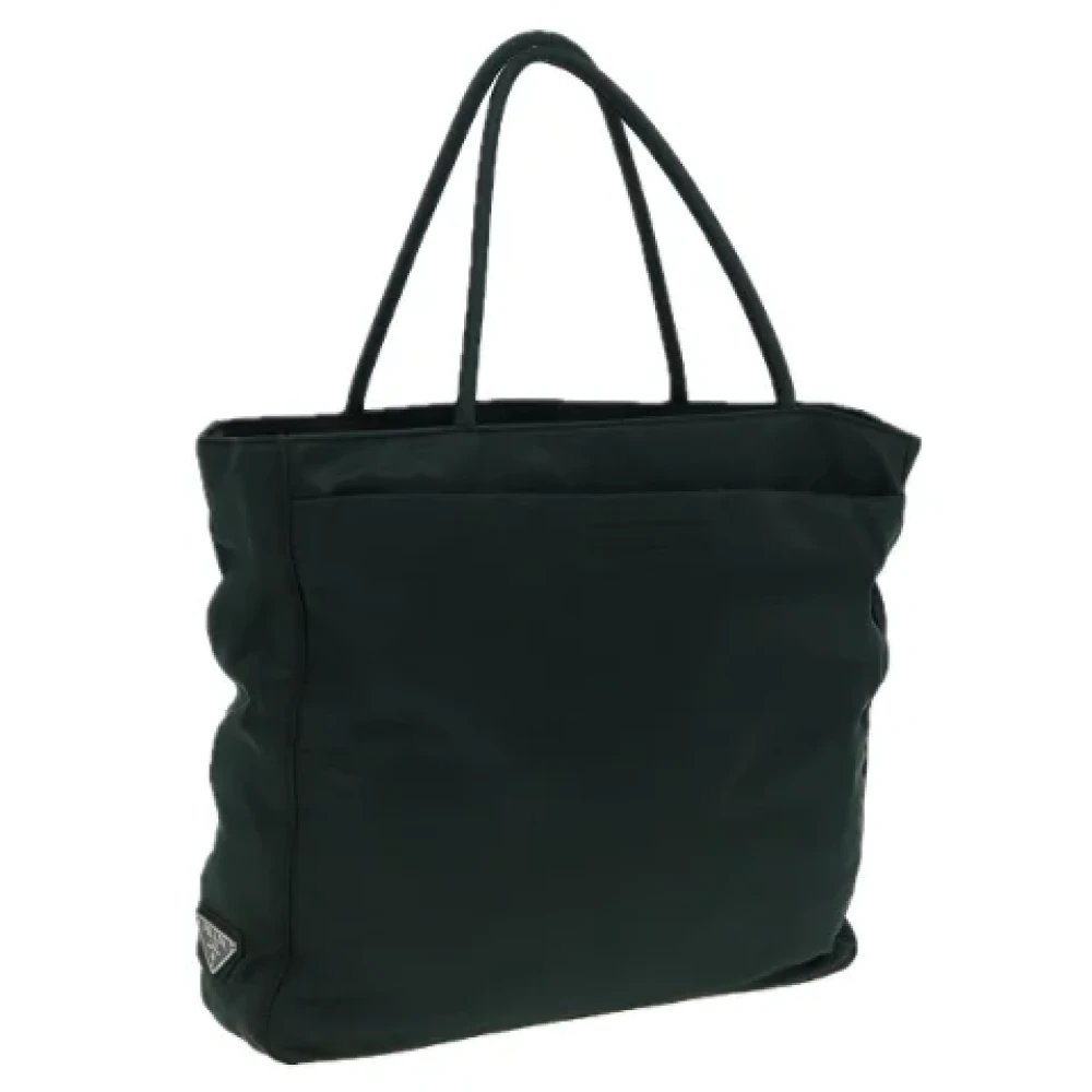 Prada Vintage Pre-owned Nylon handbags Green Dames
