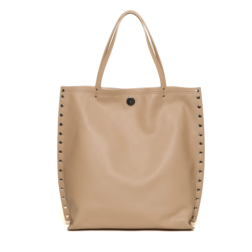 Zanellato Beige Leren Handtas A Spasso Saeta Beige Dames
