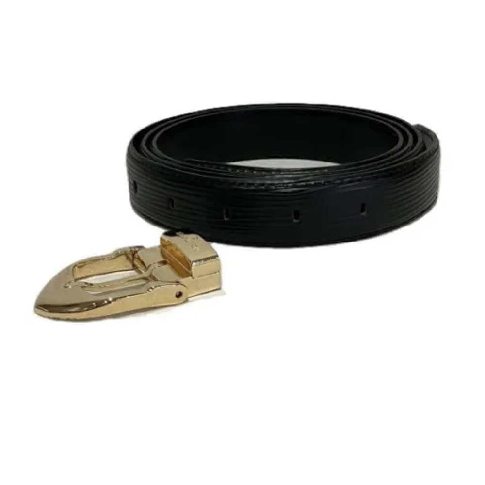Louis Vuitton Vintage Pre-owned Leather belts Black Dames