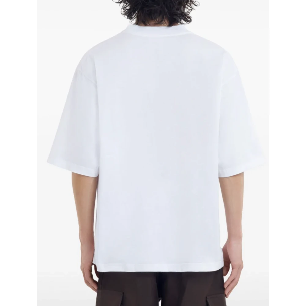 Marni Witte Casual T-Shirt White Heren