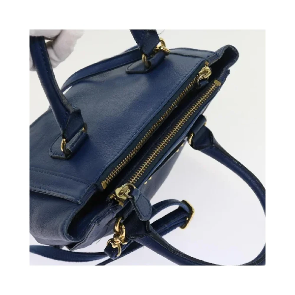 Burberry Vintage Pre-owned Leather handbags Blue Dames