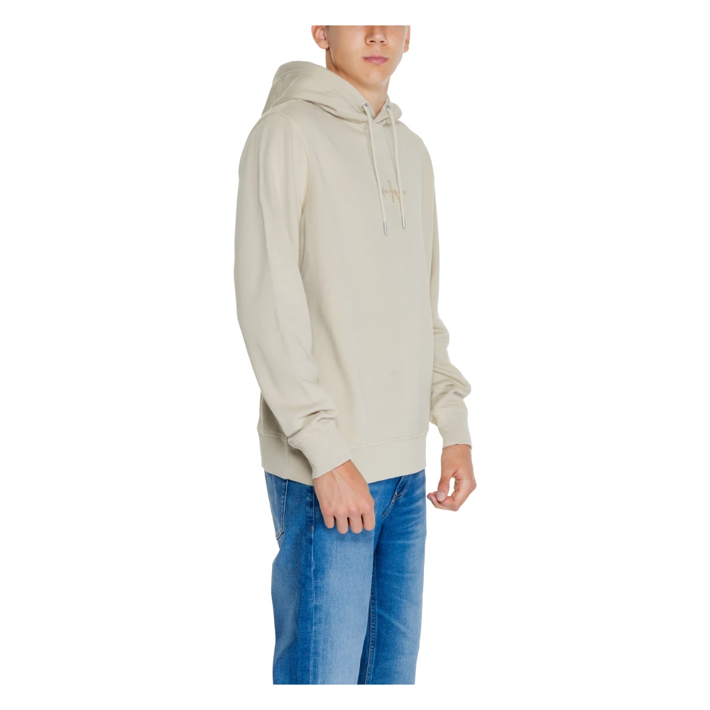 Calvin Klein Jeans Monologo Sweater Herfst Winter Collectie Beige Heren