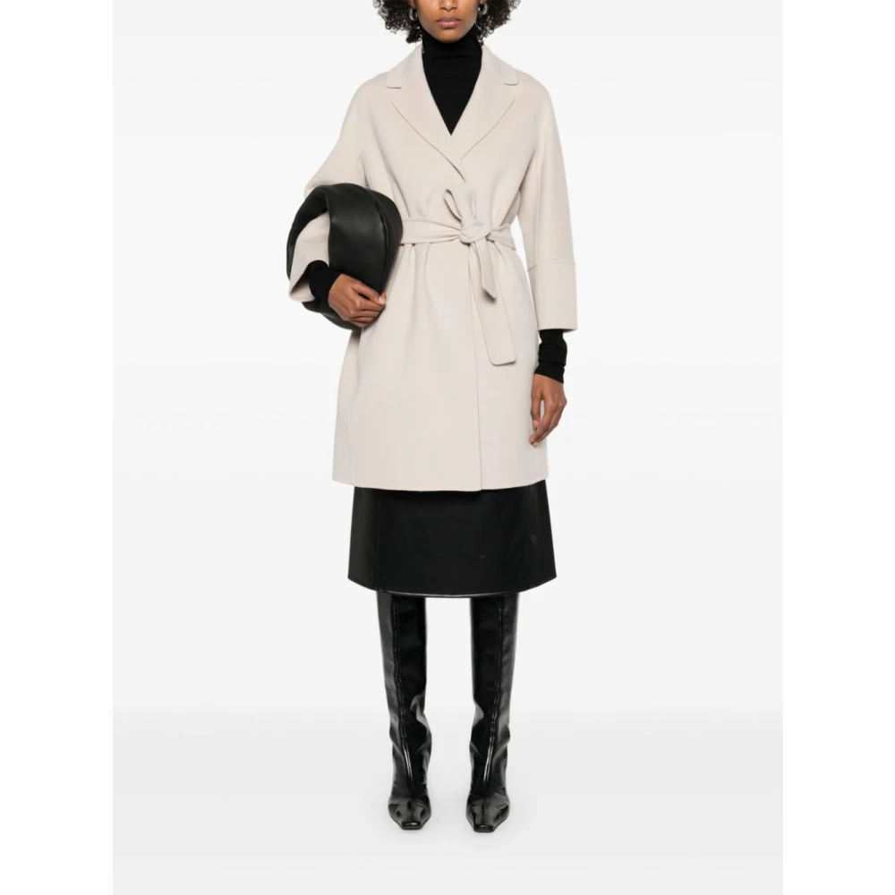 Max Mara Beige Wolceintuur Jas Beige Dames